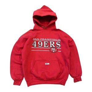 Vintage 90s San Francisco 49ers Pullover Hoodie Raven NFL Red Men’s Size Small